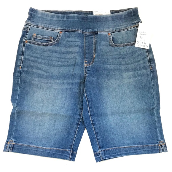 CROFT & BARROW Denim Shorts Mid Rise Bermuda Shorts Medium Wash Women’s Size 4 - Picture 1 of 16